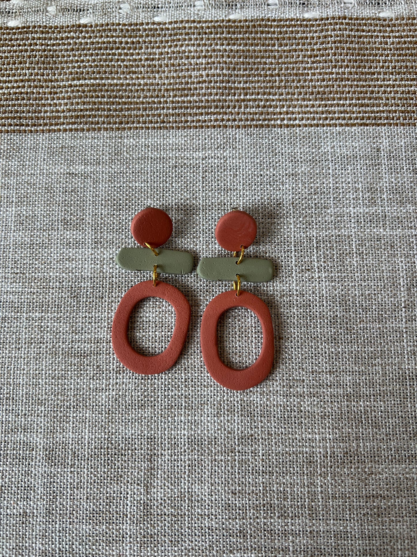 Terra-Polymer clay drop earrings