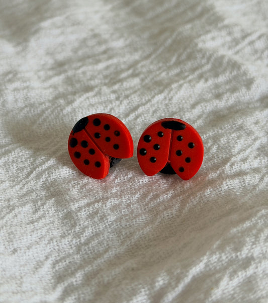 Lady bug studs