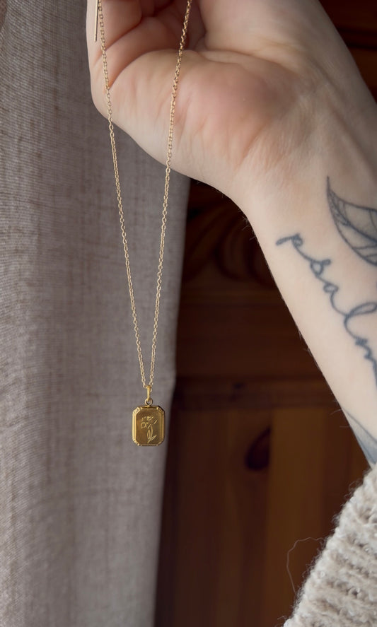 Dainty birth flower necklaces
