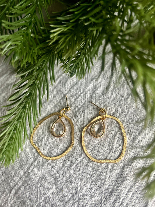 Gold teardrop earrings