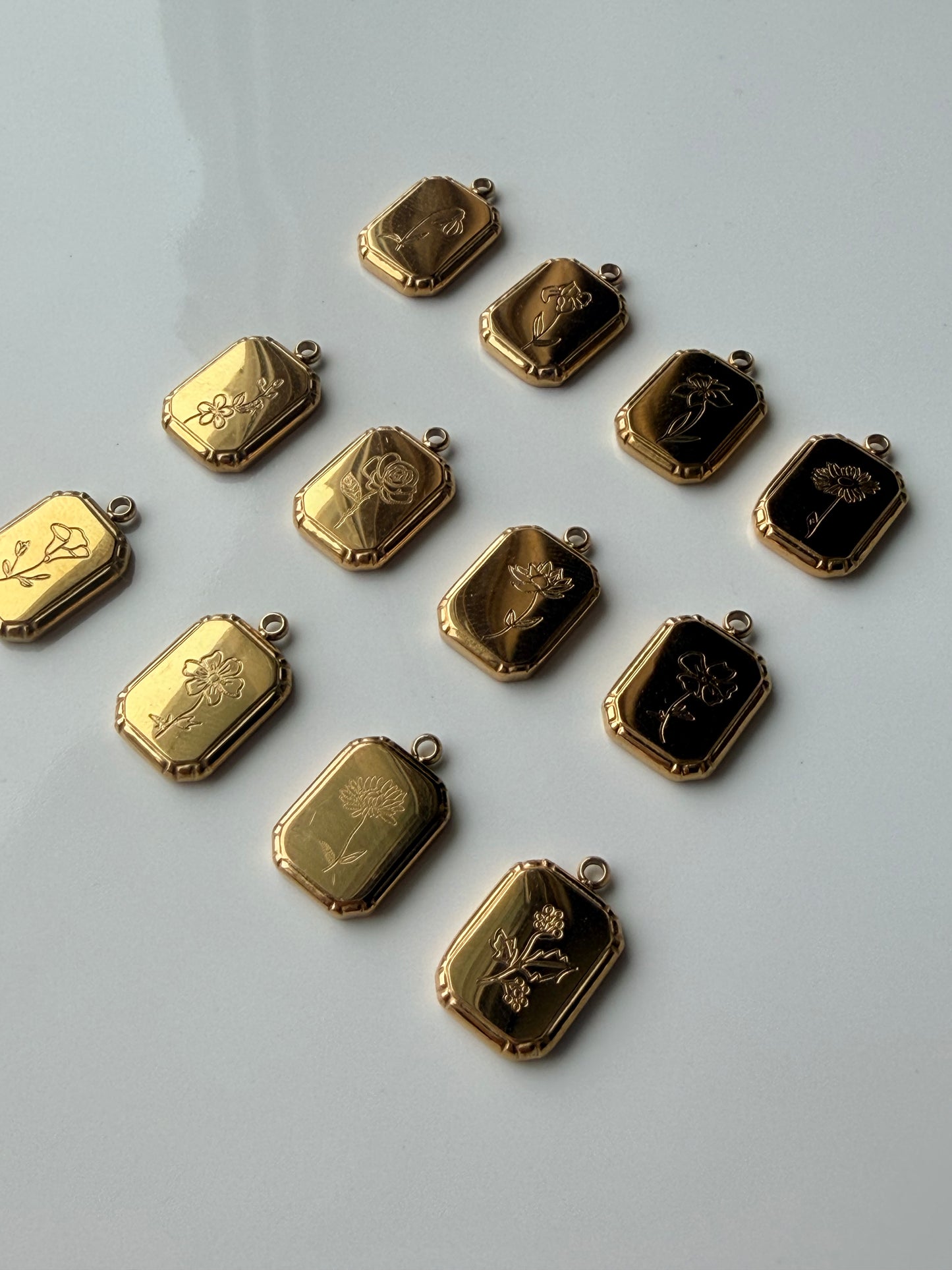 Dainty birth flower necklaces