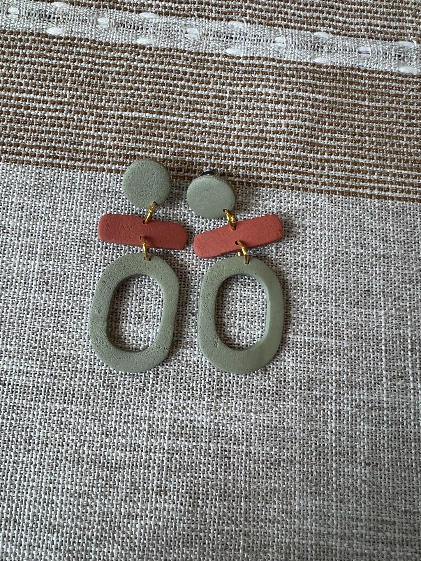 Terra-Polymer clay drop earrings