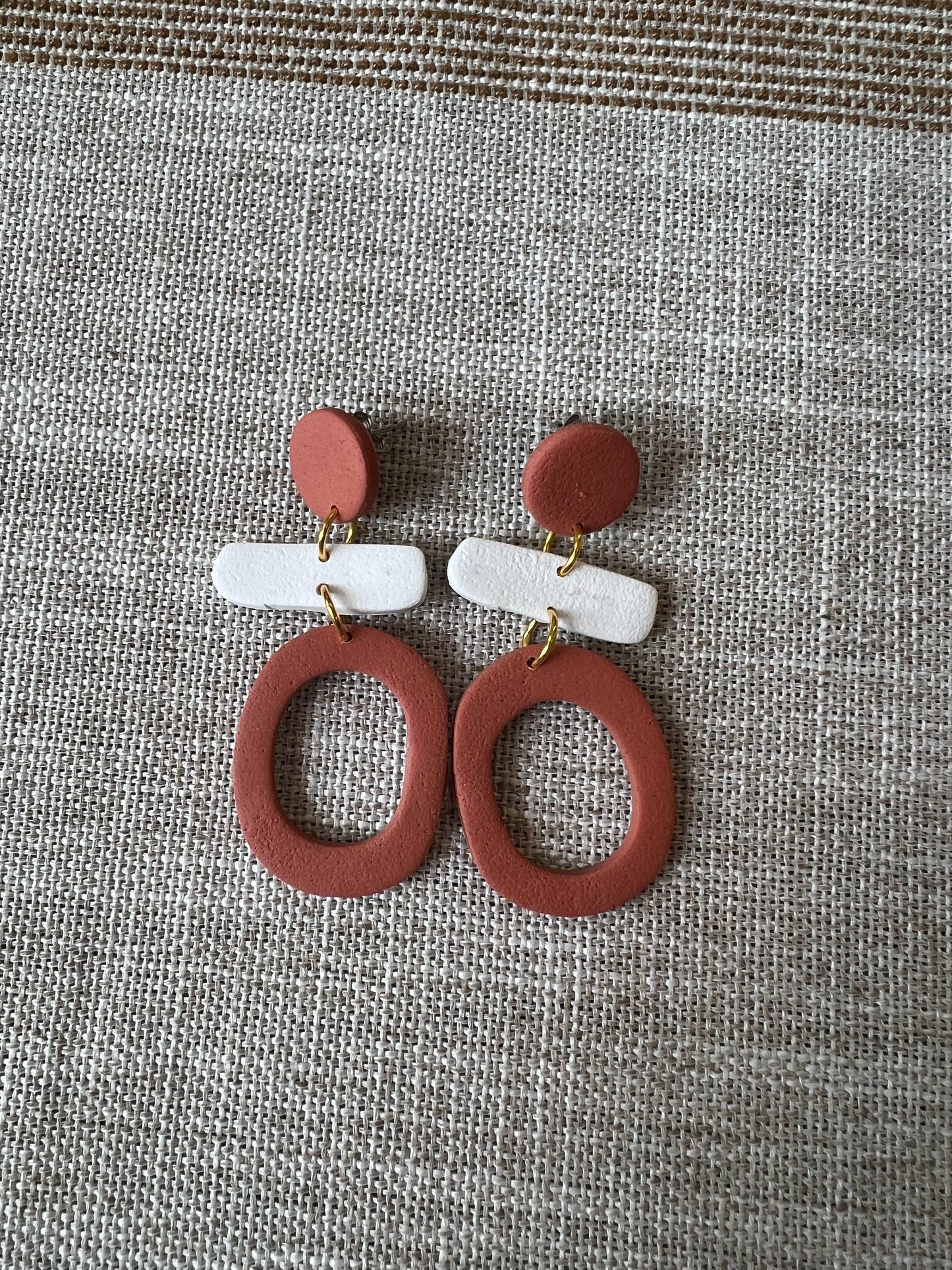 Terra-Polymer clay drop earrings