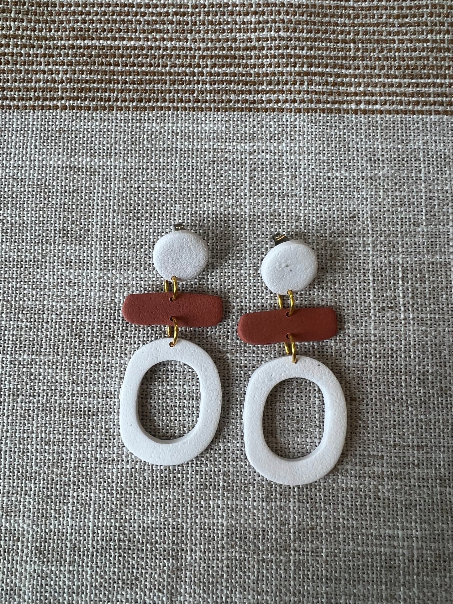 Terra-Polymer clay drop earrings