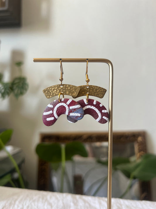 Era- Polymer clay drop earring