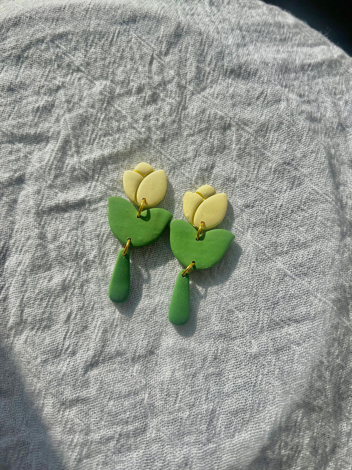 Tulip drops- Polymer clay drop earring